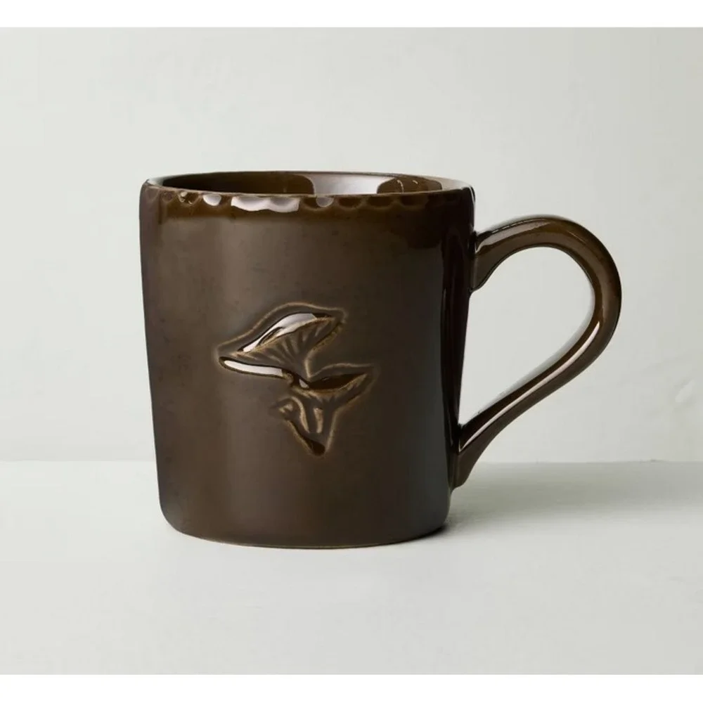 Hearth Hand Magnolia Mushroom Coffee Mug Cup‎ Forest Brown Fall Farmhouse Target
